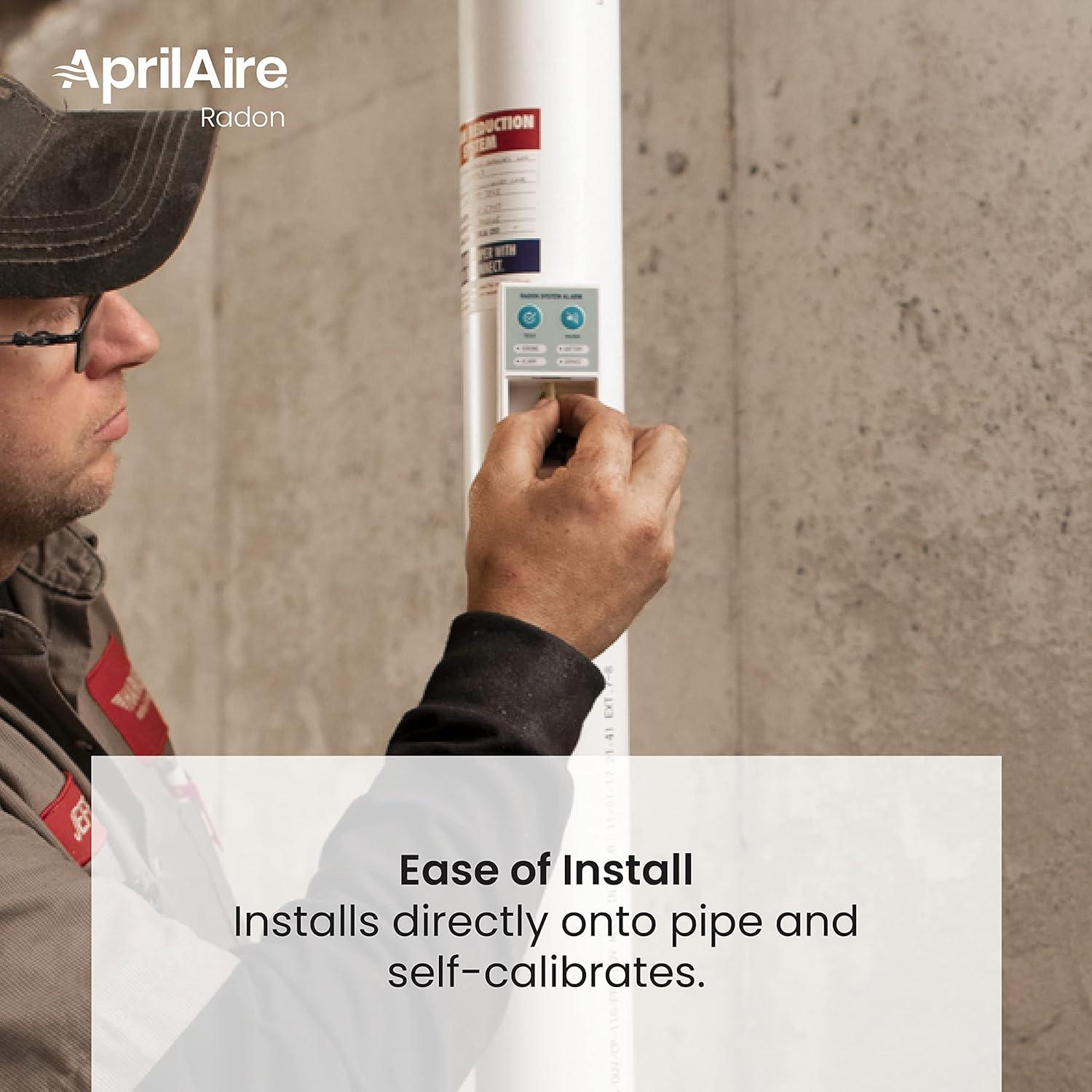image:imageAprilAire Radon System Alarm PPS Technology Easy to use Easy Installation Battery Operated Vacuum Sensing ARNALM