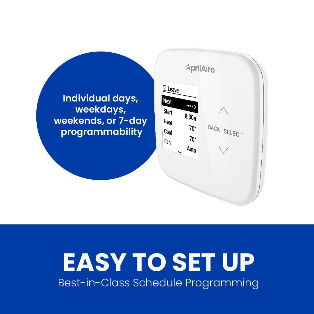 image:imageAprilAire S86NMU Programmable Thermostat MultiStage Universal 2H2C HeatCool Stages or 4H2C Heat Pump Stages