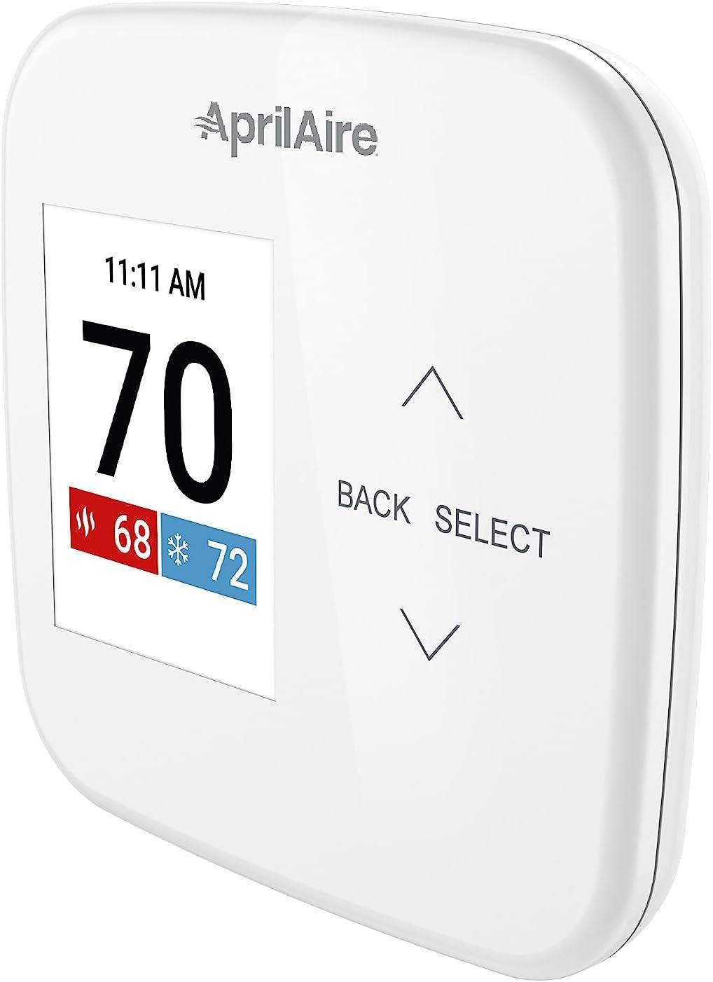 image:imageAprilAire S86WMUPR WiFi Programmable Thermostat MultiStage Universal with IAQ Control 2H2C HeatCool Stages or 4H2C Heat Pump Stages438L x 08W x 438H inches