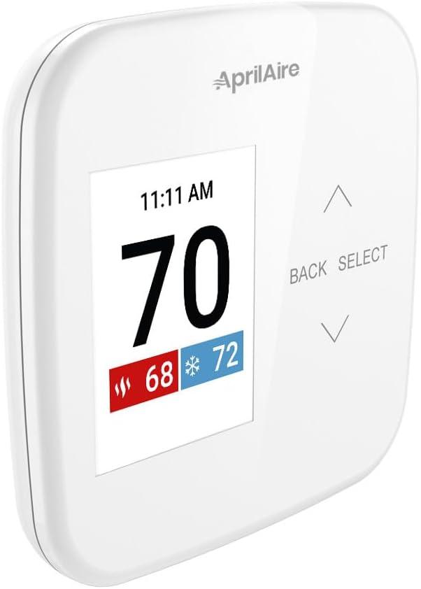 image:imageAprilAire S86WMUPR WiFi Programmable Thermostat MultiStage Universal with IAQ Control 2H2C HeatCool Stages or 4H2C Heat Pump Stages438L x 08W x 438H inches