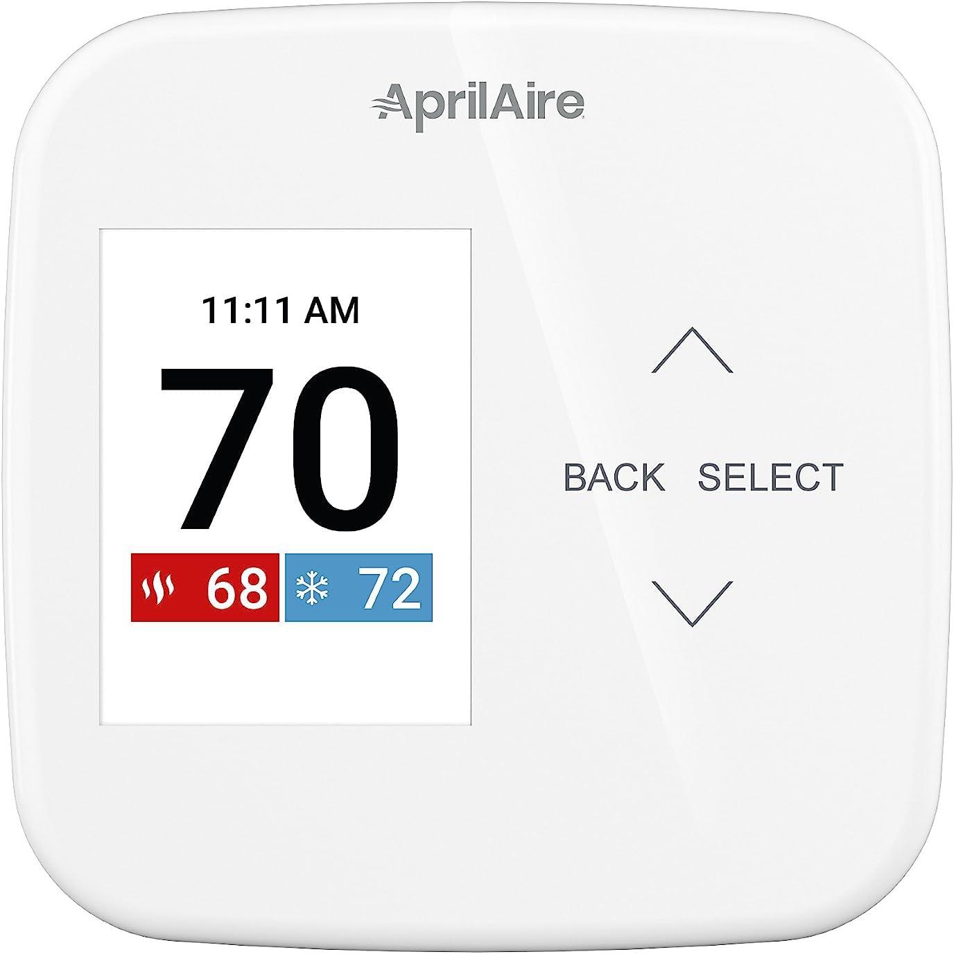 image:imageAprilAire S86WMUPR WiFi Programmable Thermostat MultiStage Universal with IAQ Control 2H2C HeatCool Stages or 4H2C Heat Pump Stages438L x 08W x 438H inches