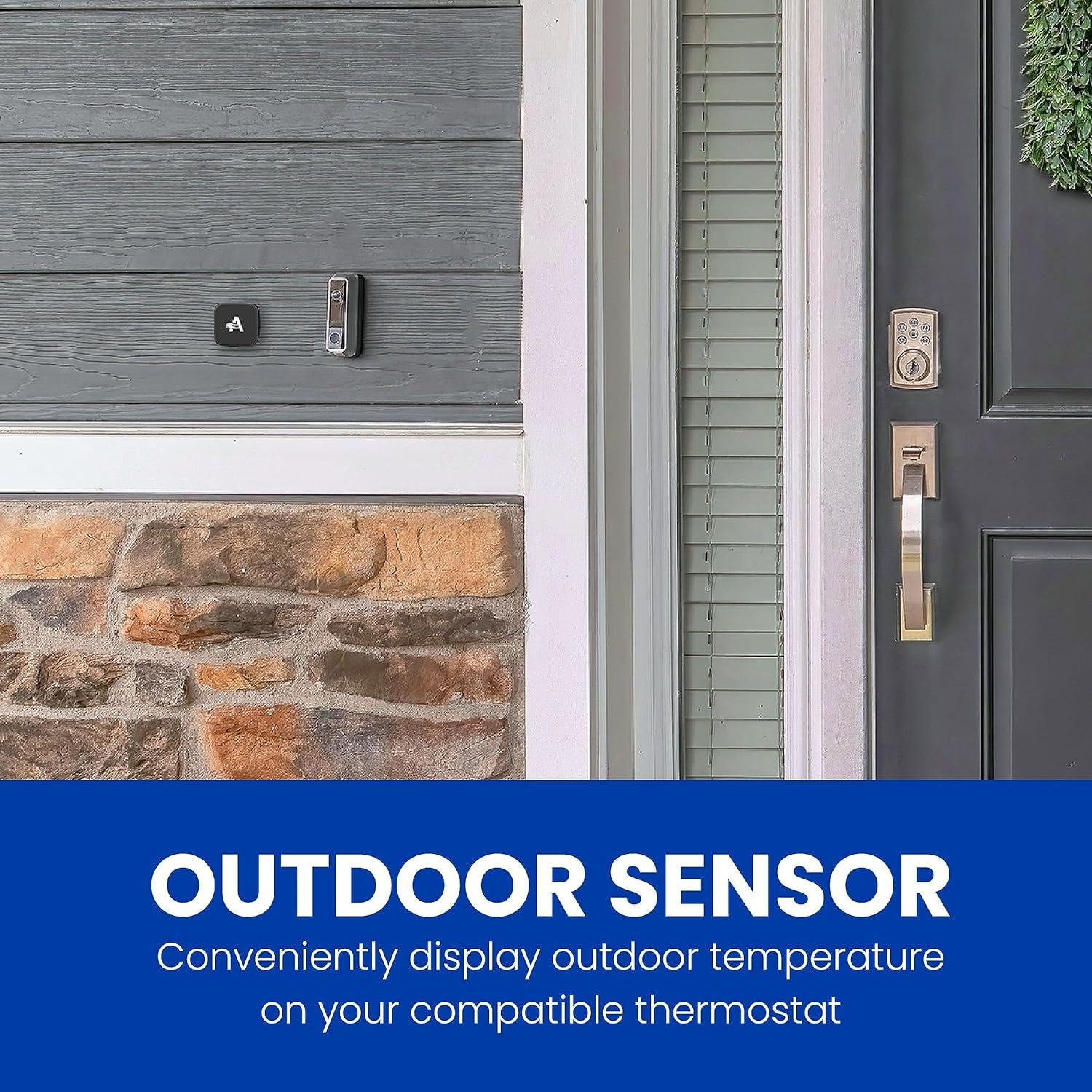 image:imageAprilAire Z10ODT Wireless Outdoor Temperature and Humidity Sensor Compatible with S86WMUPR WiFi Programmable Thermostat Black Pack of 1