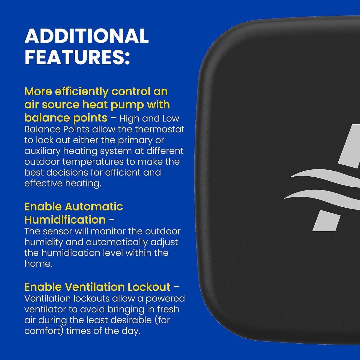 image:imageAprilAire Z10ODT Wireless Outdoor Temperature and Humidity Sensor Compatible with S86WMUPR WiFi Programmable Thermostat Black Pack of 1