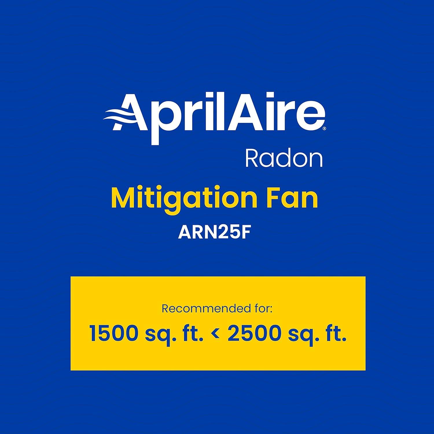 image:imageAprilaire ARNHPF Quiet Energy Efficient Radon Mitigation Fan for Basement Crawlspace or Slab Application IndoorOutdoor Moderate to Tight SoilsRadon Mitigation Fan