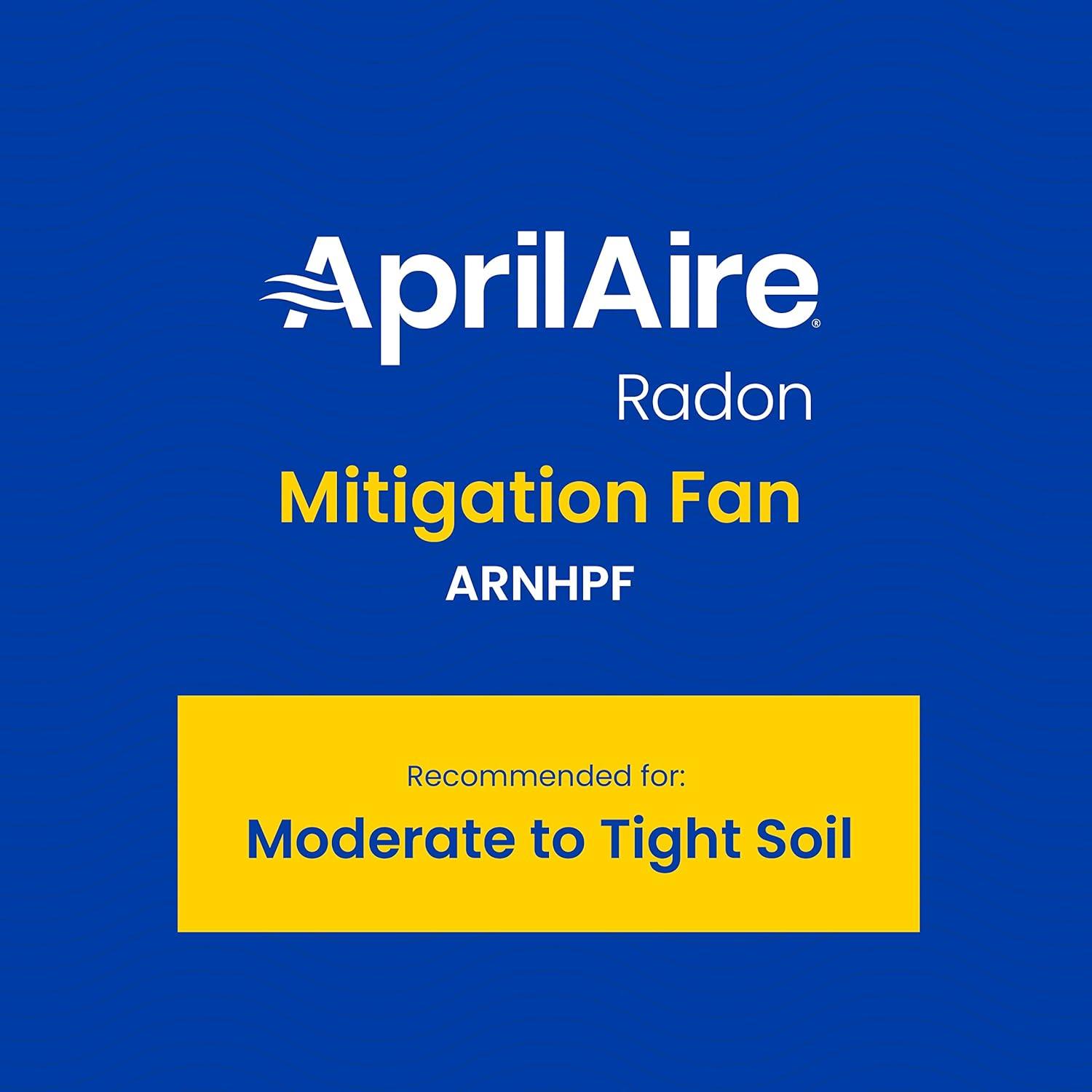 image:imageAprilaire ARNHPF Quiet Energy Efficient Radon Mitigation Fan for Basement Crawlspace or Slab Application IndoorOutdoor Moderate to Tight SoilsRadon Mitigation Fan