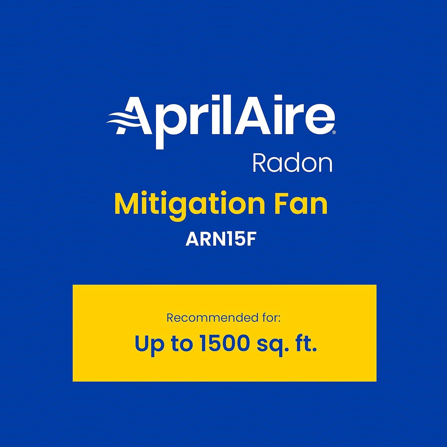image:imageAprilaire ARNHPF Quiet Energy Efficient Radon Mitigation Fan for Basement Crawlspace or Slab Application IndoorOutdoor Moderate to Tight SoilsRadon Mitigation Fan