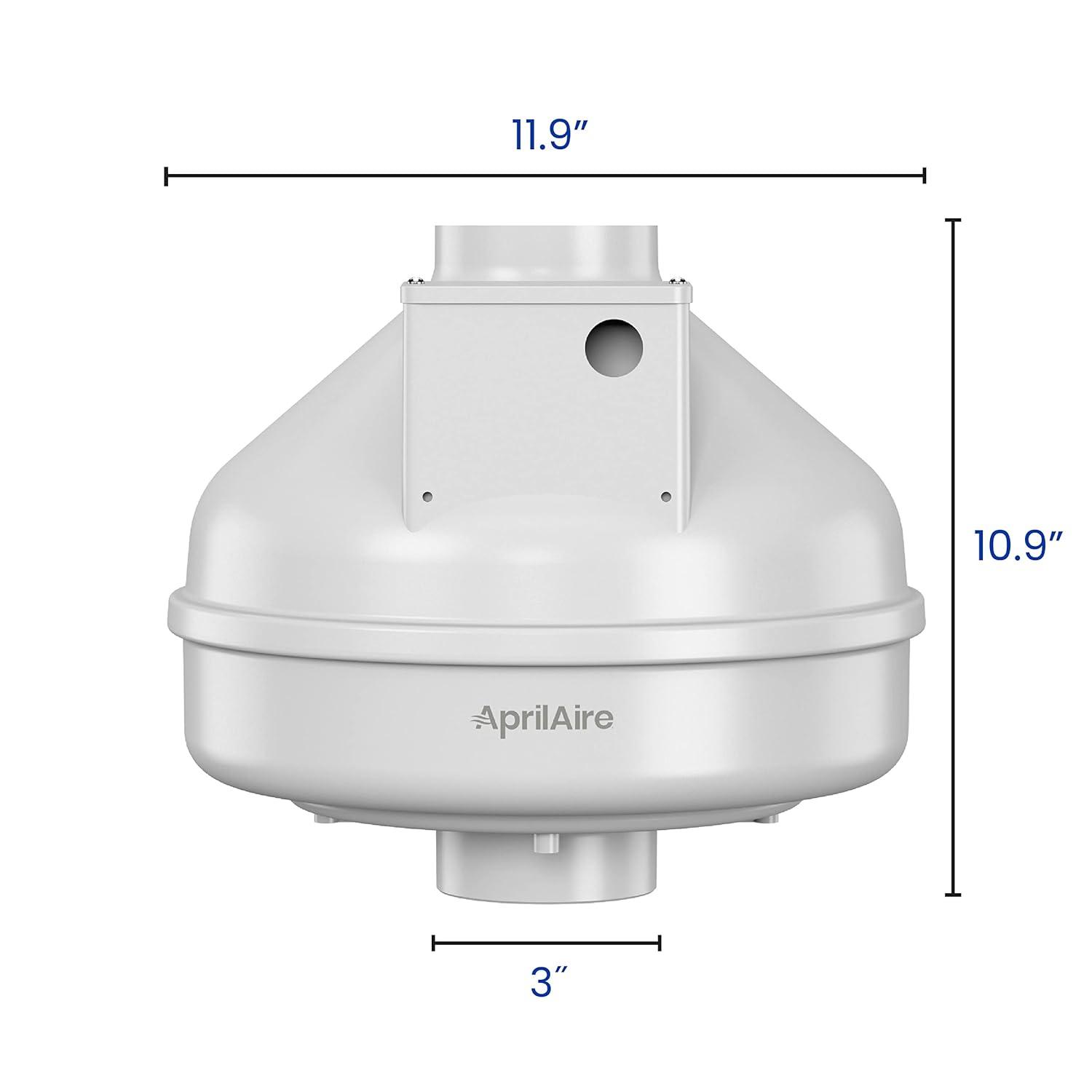 image:imageAprilaire ARNHPF Quiet Energy Efficient Radon Mitigation Fan for Basement Crawlspace or Slab Application IndoorOutdoor Moderate to Tight SoilsRadon Mitigation Fan