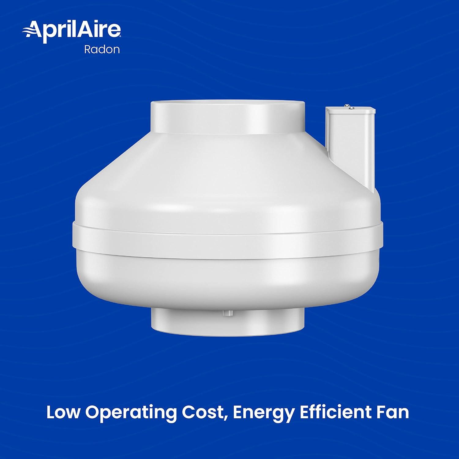 image:imageAprilaire ARNHPF Quiet Energy Efficient Radon Mitigation Fan for Basement Crawlspace or Slab Application IndoorOutdoor Moderate to Tight SoilsRadon Mitigation Fan