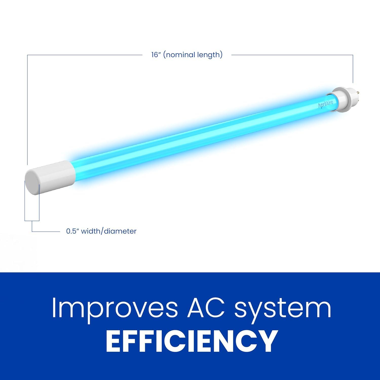 image:imageAprilaire AUVRPB Replacement 16 Lamp for AUV24V Residential WholeHouse Ultraviolet Light UVC Chemical Free Coil Cleaner 254nm Pack of 1