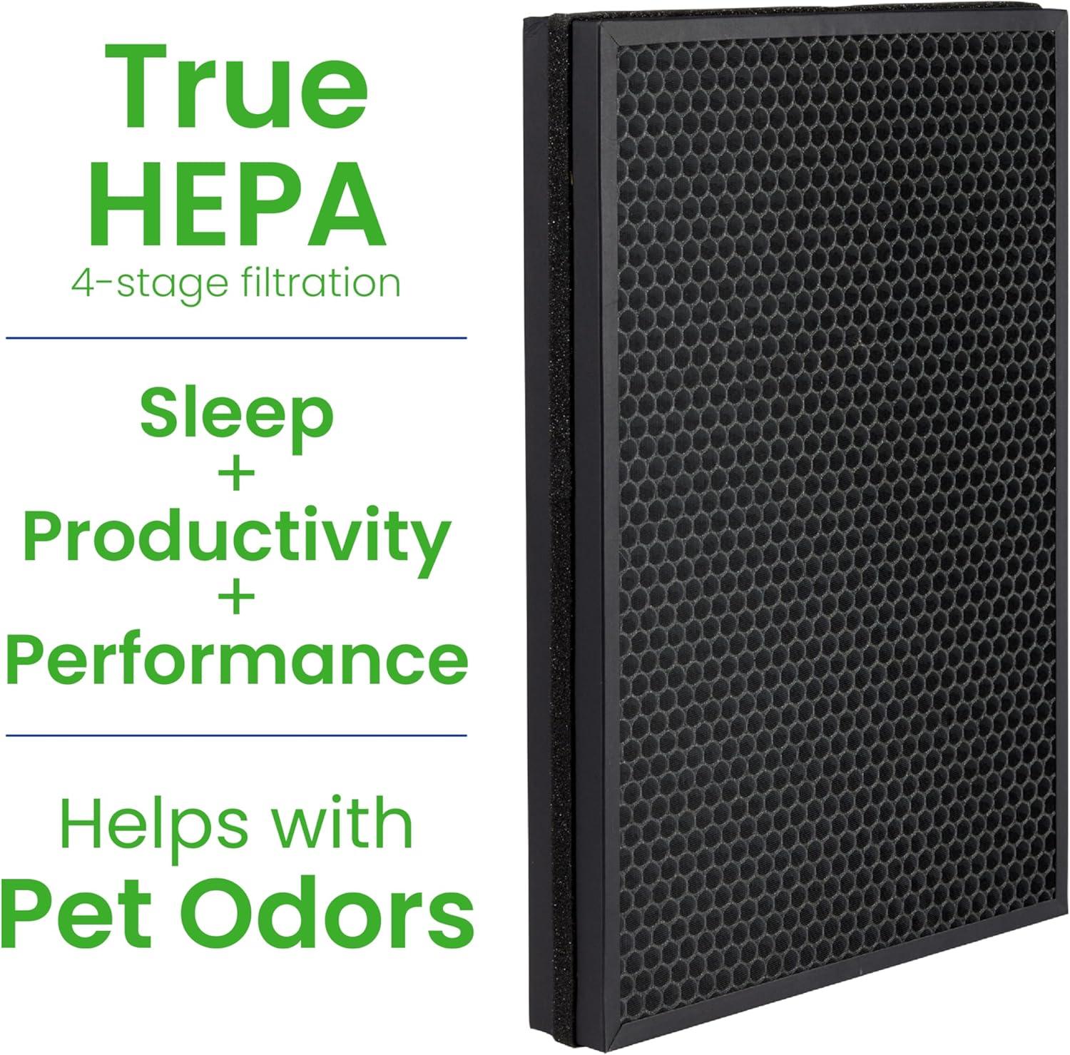 image:imageAprilaire Allergy True HEPA Room Air Purifier 9550 with 3Stage Filtration Captures Allergens amp Odors Ozone Free 495 sq ft RoomsVIRUS ALLERGY PET