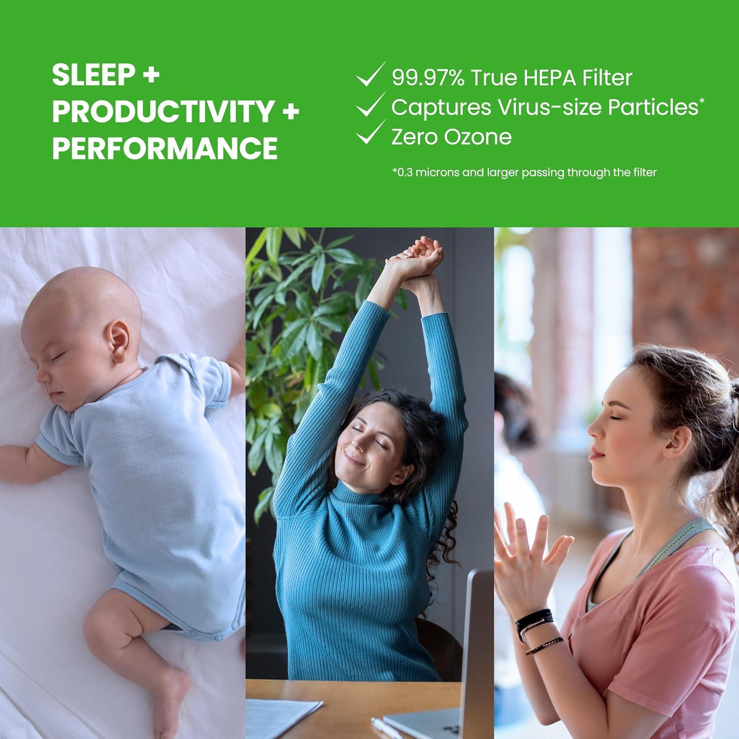 image:imageAprilaire Allergy True HEPA Room Air Purifier 9550 with 3Stage Filtration Captures Allergens amp Odors Ozone Free 495 sq ft RoomsVIRUS ALLERGY PET