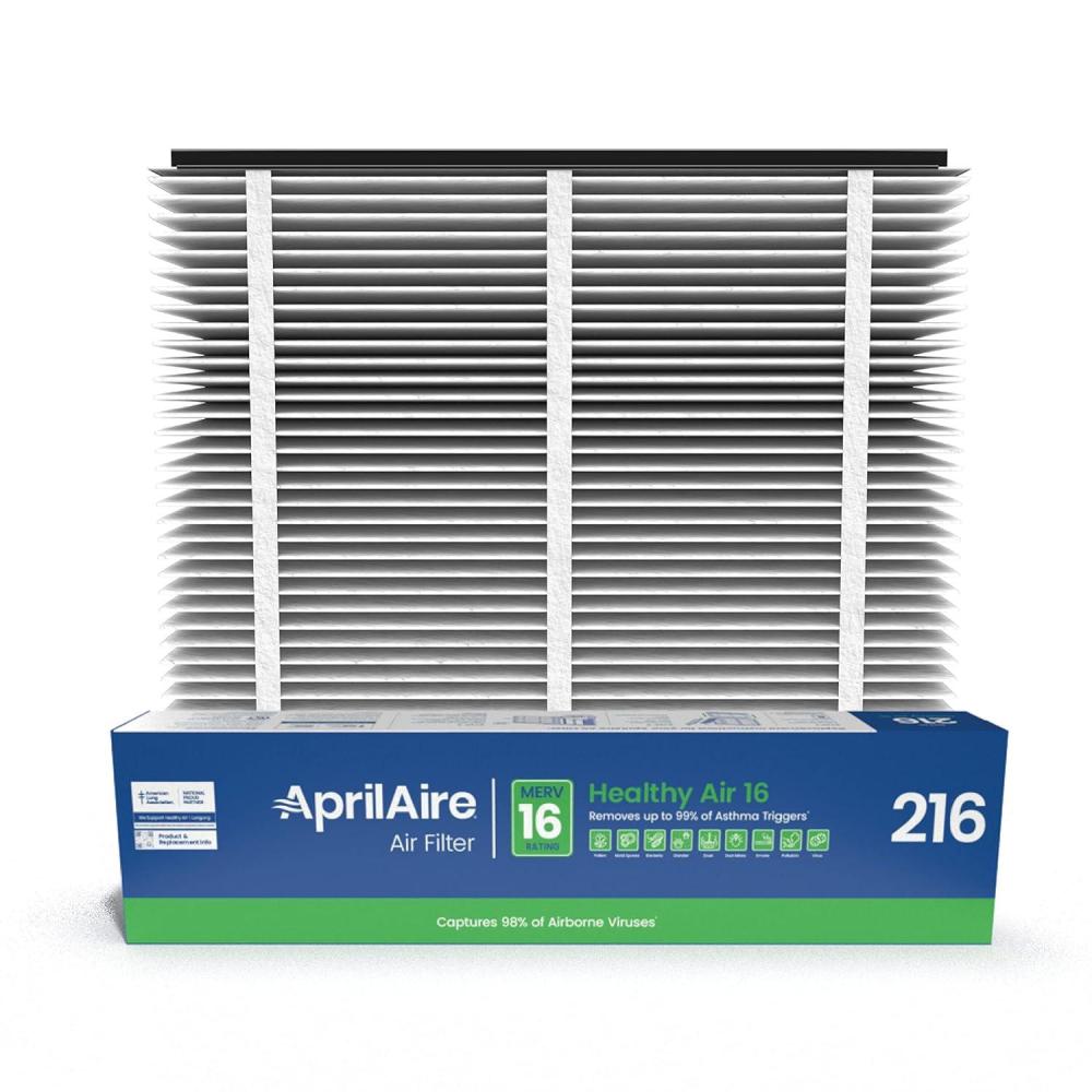 image:imageAprilAire 216 Replacement Filter for AprilAire Whole House Air Purifiers MERV 16 Allergy Asthma amp Virus 20x25x4 Air Filter Pack of 12