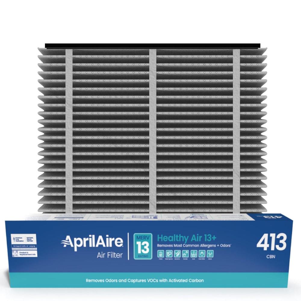 image:imageAprilAire 413CBN Replacement Filter for AprilAire Whole House Air Purifiers MERV 13 with Carbon Healthy Home Allergy Odor Reduction 16x25x4 Air Filter Pack of 11