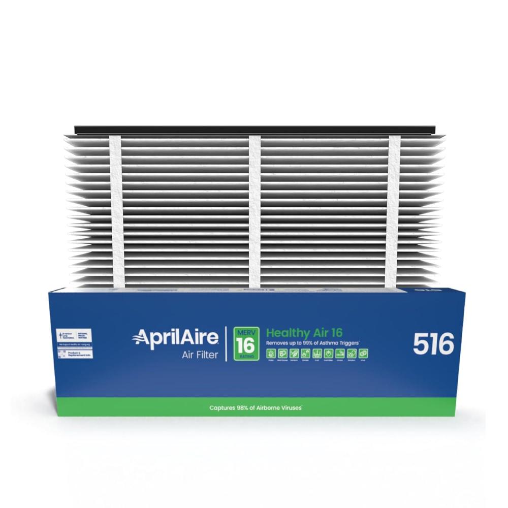 image:imageAprilAire 516 Replacement Filter for AprilAire Whole House Air Purifiers MERV 16 Allergy Asthma amp Virus 31x28x4 Air Filter Pack of 22