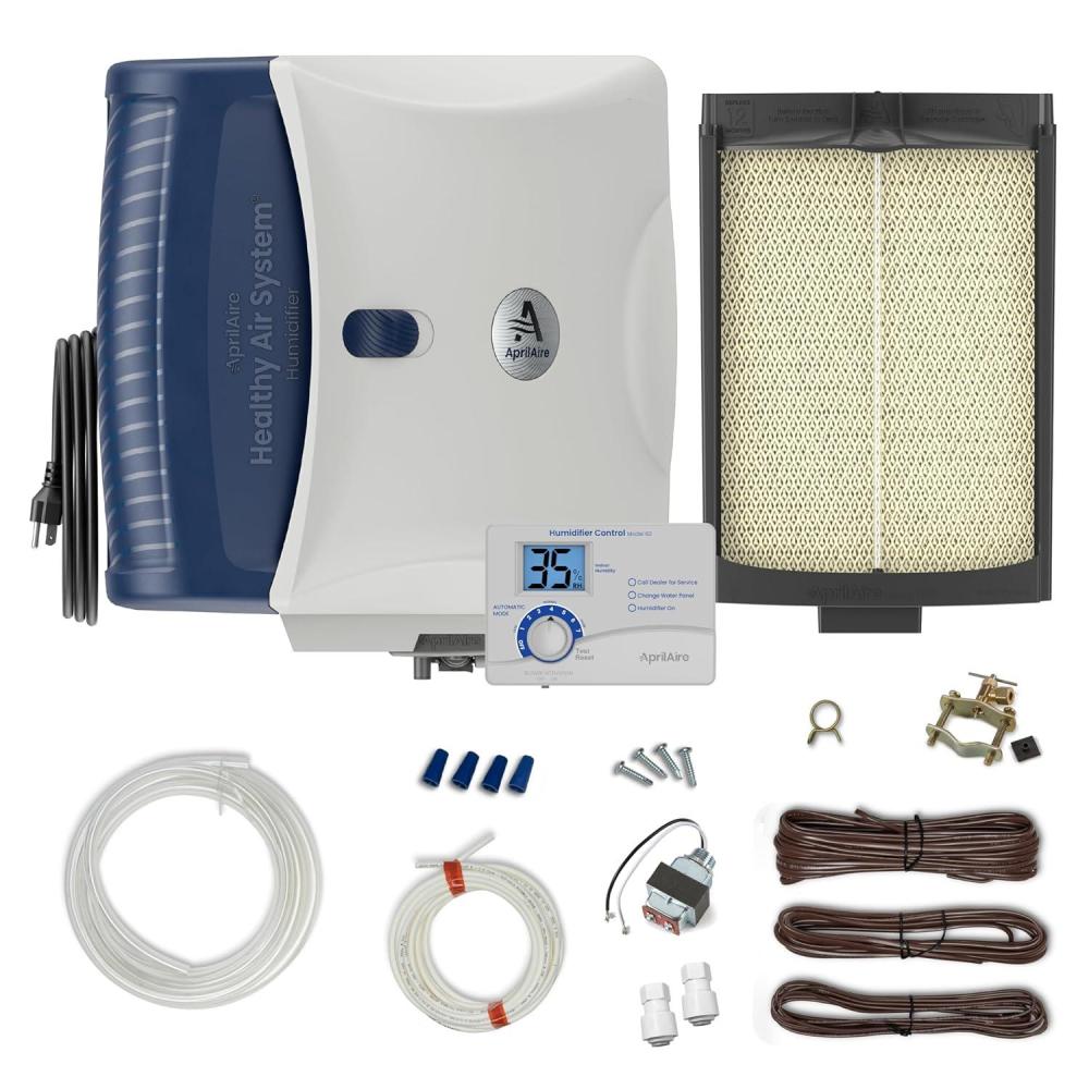 image:imageAprilAire 700 WholeHouse Humidifier Automatic Fan Powered Furnace Humidifier Large Capacity WholeHouse Humidifier for Homes up to 5300 Sq Ft WhiteHumidifier Install Kit w HydroCore