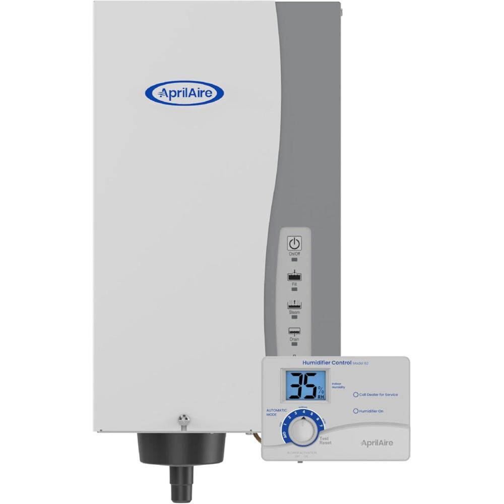 image:imageAprilAire 800 WholeHouse Steam Humidifier Automatic Steam Humidifier Large Capacity WholeHouse Humidifier for Homes up to 10300 Sq Ft WhiteModern
