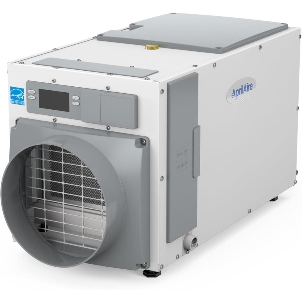 image:imageAprilAire E080 Whole House Dehumidifier for Basement amp Crawl Space 80Pint HighCapacity Commercial Dehumidifier for Homes Up to 4400 Sq Ft with Pump Drain Hose amp Hanging Kit for DIY InstallDehumidifier