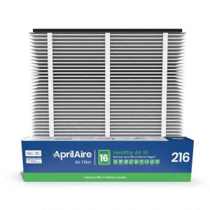AprilAire 216 Replacement Filter for AprilAire Whole House Air Purifiers – MERV 16, Allergy, Asthma, & Virus, 20x25x4 Air Filter (Pack of 1)(2)