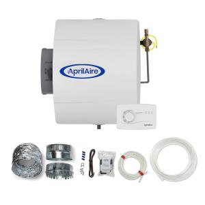 AprilAire 400M 17-gal. Whole-House Evaporative Humidifier with Manual Control for up to 5,000 sq. ft. + AprilAire Model 5843 Humidifier Installation Kit(Humidifier + Install Kit)
