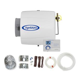 AprilAire 500 12-gal. Whole-House Small Bypass Evaporative Humidifier with Automatic Digital Control for up to 3,600 sq. ft. + AprilAire Model 5844 Humidifier Installation Kit(Humidifier + Install Kit)