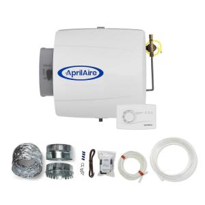 AprilAire 500M 12-gal. Whole-House Small Bypass Evaporative Humidifier with Manual Control for up to 3,600 sq. ft. + AprilAire Model 5843 Humidifier Installation Kit(Humidifier + Installation Kit)