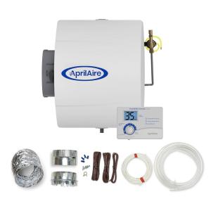 AprilAire 600 Whole-House Humidifier, Automatic High Output Furnace Humidifier, Large Capacity Whole-House Humidifier for Homes up to 5,000 Sq. Ft., White(Humidifier + Install Kit)