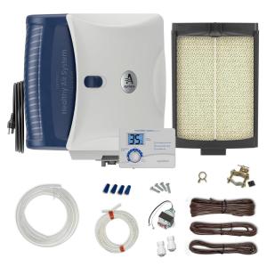 AprilAire 700 Whole-House Humidifier, Automatic Fan Powered Furnace Humidifier, Large Capacity Whole-House Humidifier for Homes up to 5,300 Sq. Ft., White(Humidifier + Install Kit w/ HydroCore)