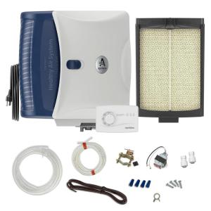 AprilAire 700M Whole-House Fan Powered Humidifier, Manual Control, Large Capacity, Up to 5,300 Sq. Ft., 18GPD, Gray(Humidifier + Install Kit w/ HydroCore)